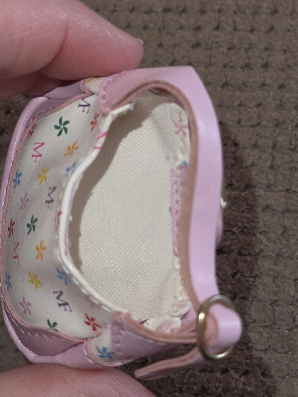Zuru Mini Brands Fashion Pink & White Monogram Bag Purse Handbag doll clothing